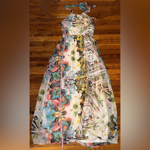 RHYME white multicolor floral sleeveless maxi dress Medium m  NWT - Picture 8 of 8